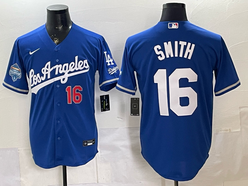 Men Los Angeles Dodgers #16 Smith blue Game 2026 Nike MLB Jersey 04010006->->MLB Jersey